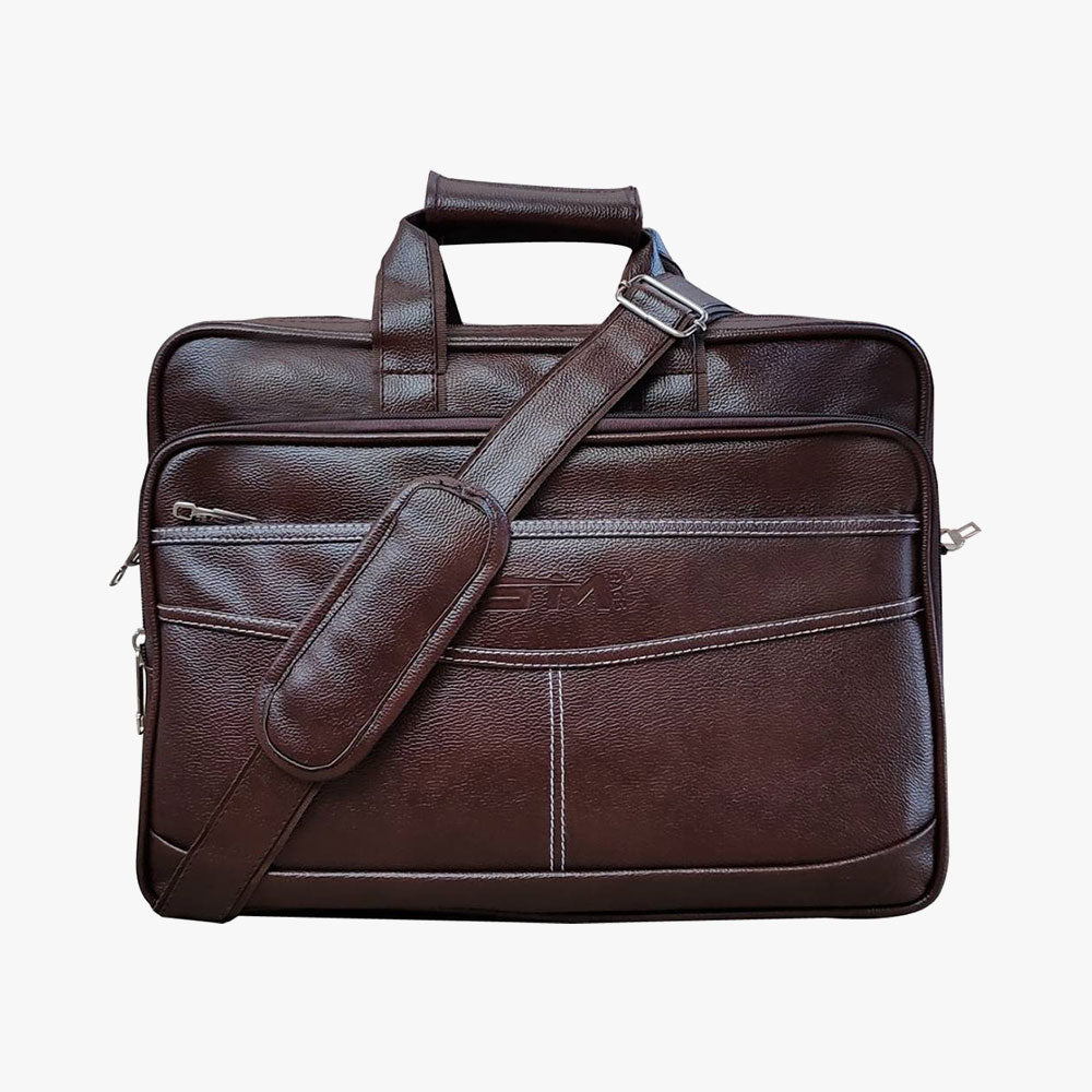 Loggin Synthetic Leather Laptop Executive Bag