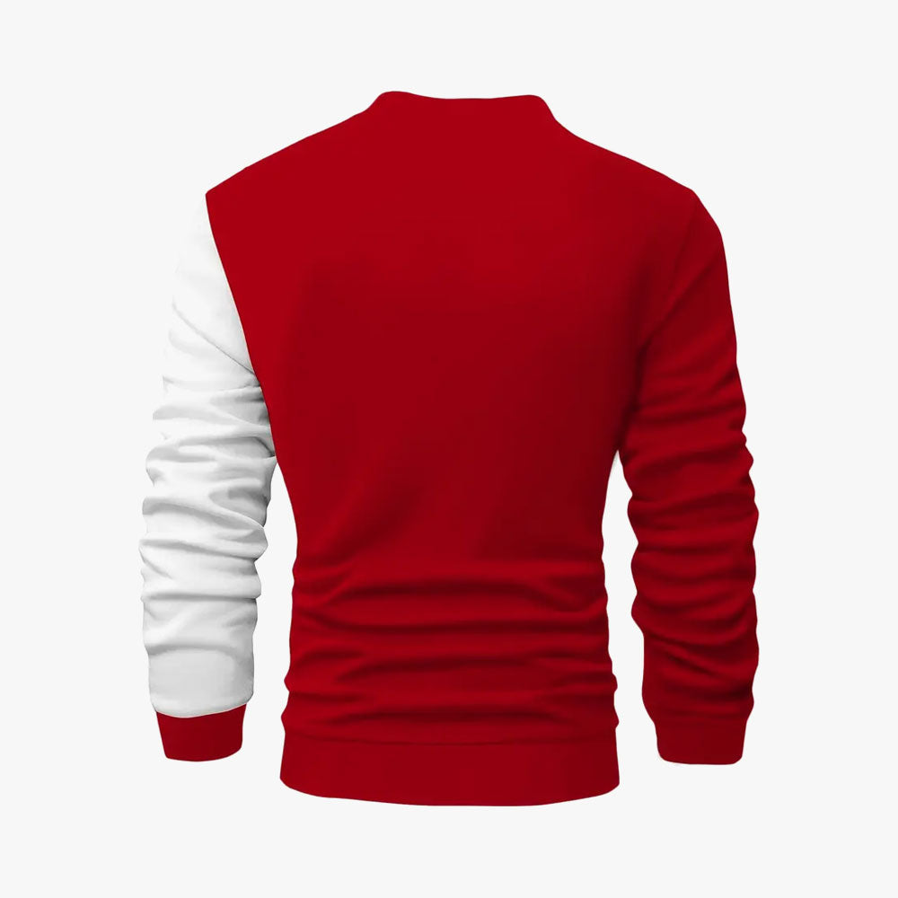Men's Color Casual Baseball Collar Zipper Jacket