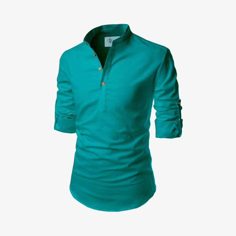 Men Solid Pure Cotton Straight Kurta For Men