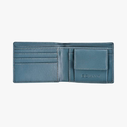 Faux Leather Casual Blue Wallet For Men