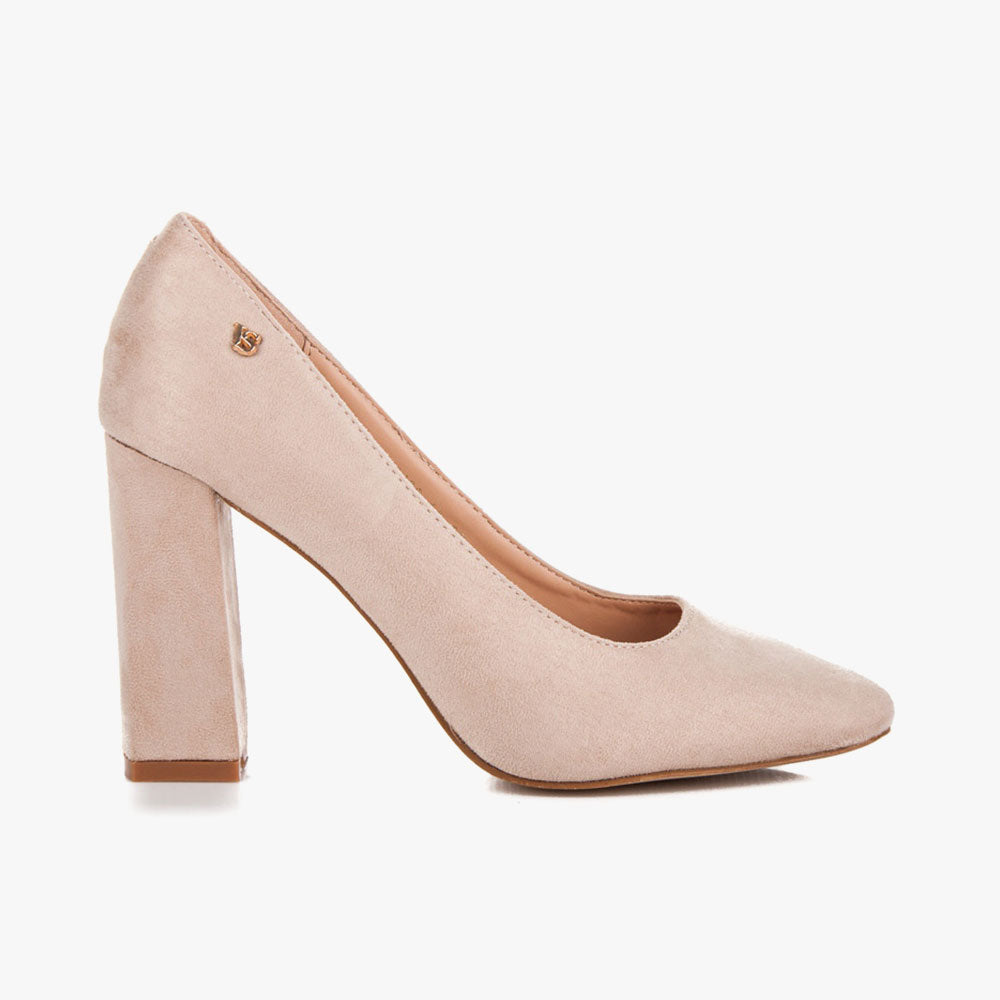 Lizoleor Slip On Block Heels Pointed Toe
