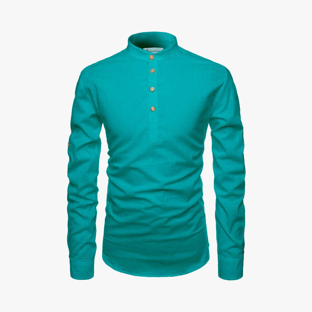 Men Solid Pure Cotton Straight Kurta For Men